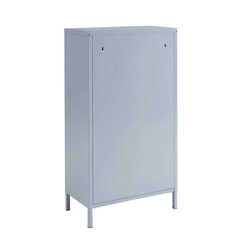 Meuble À Chaussures - Métal - Gris Bleu