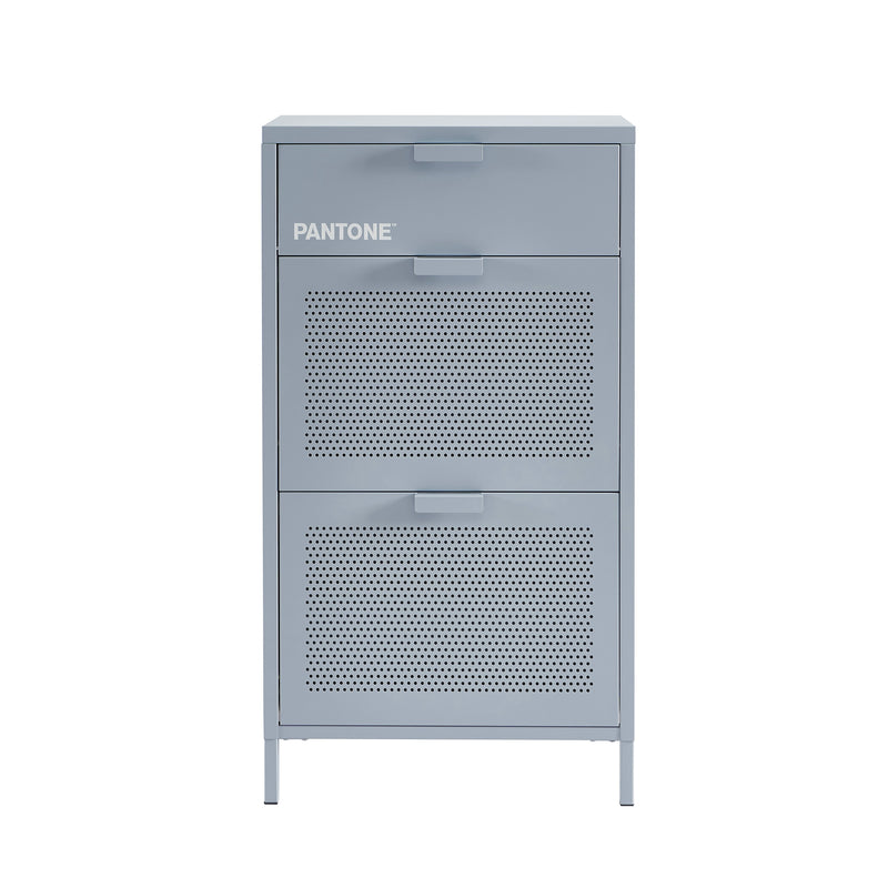 Meuble À Chaussures - Métal - Gris Bleu