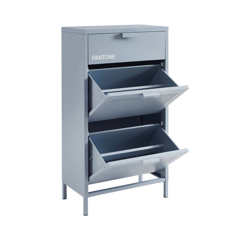 Meuble À Chaussures - Métal - Gris Bleu