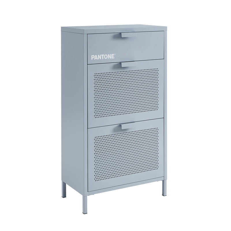 Meuble À Chaussures - Métal - Gris Bleu