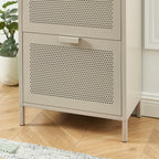Meuble À Chaussures - Métal - Taupe