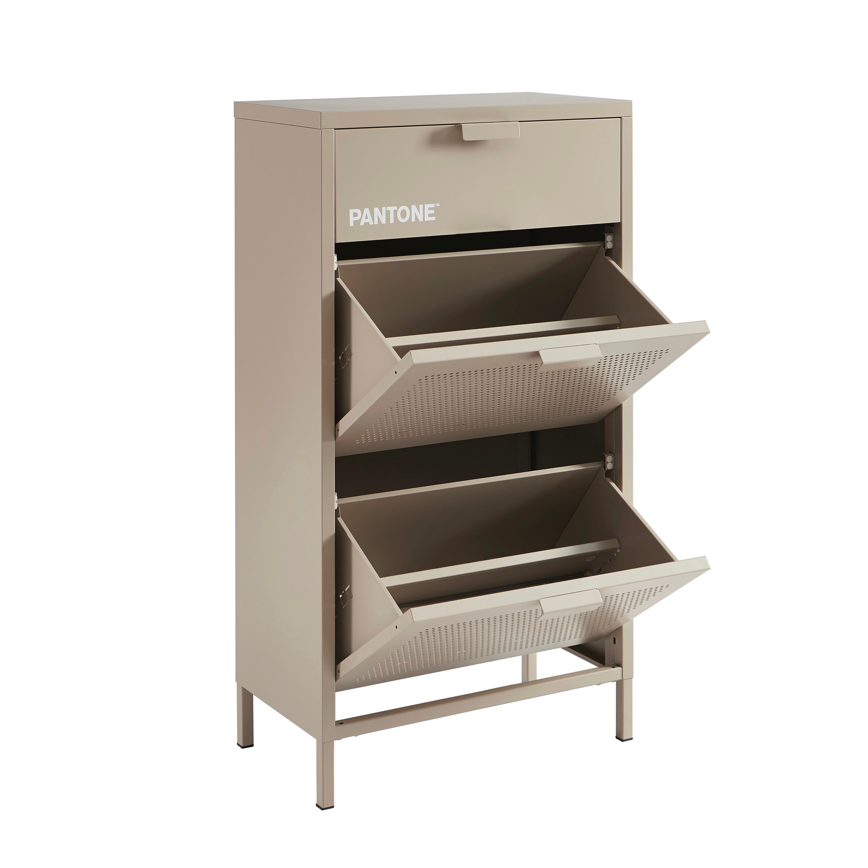 Meuble À Chaussures - Métal - Taupe