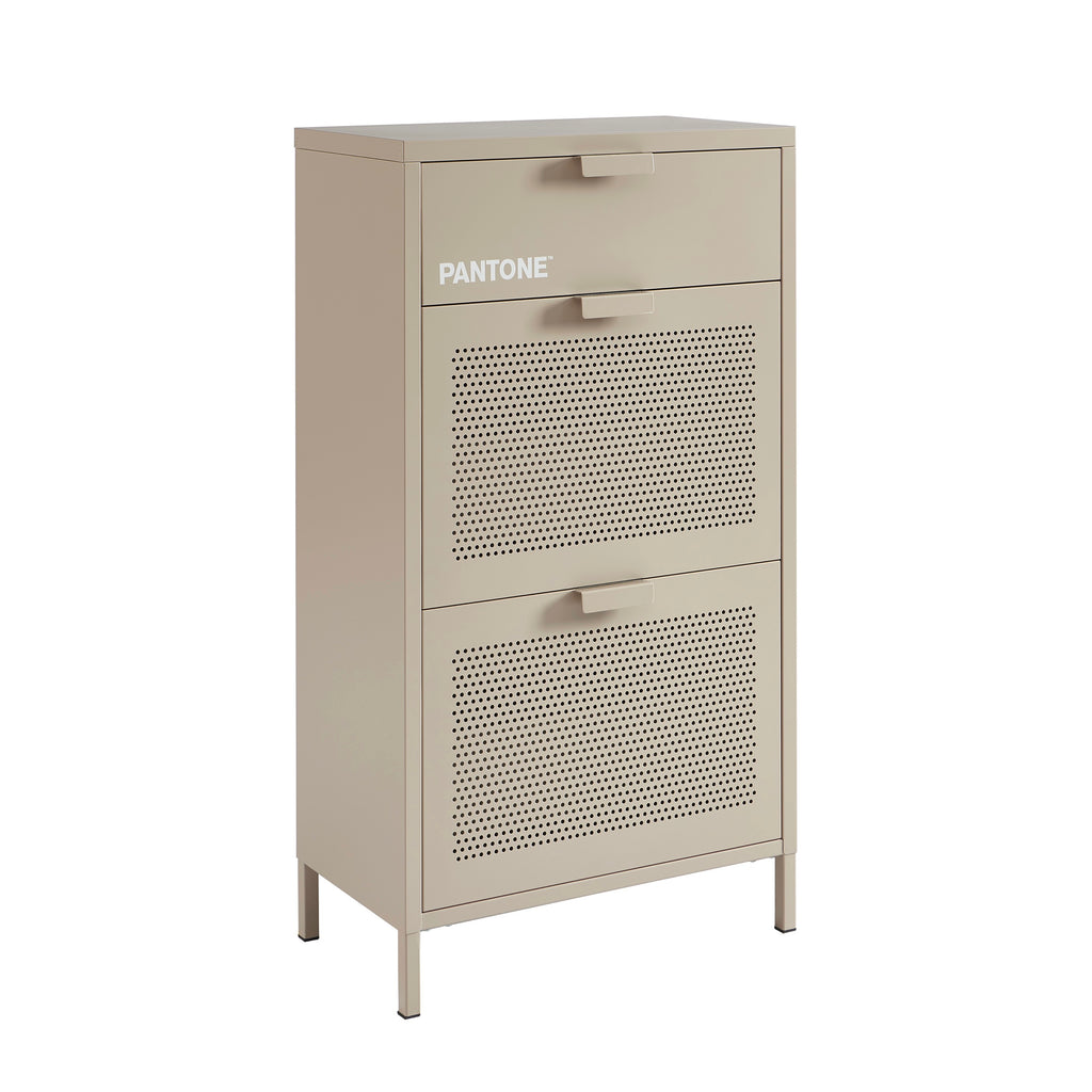 Meuble À Chaussures - Métal - Taupe