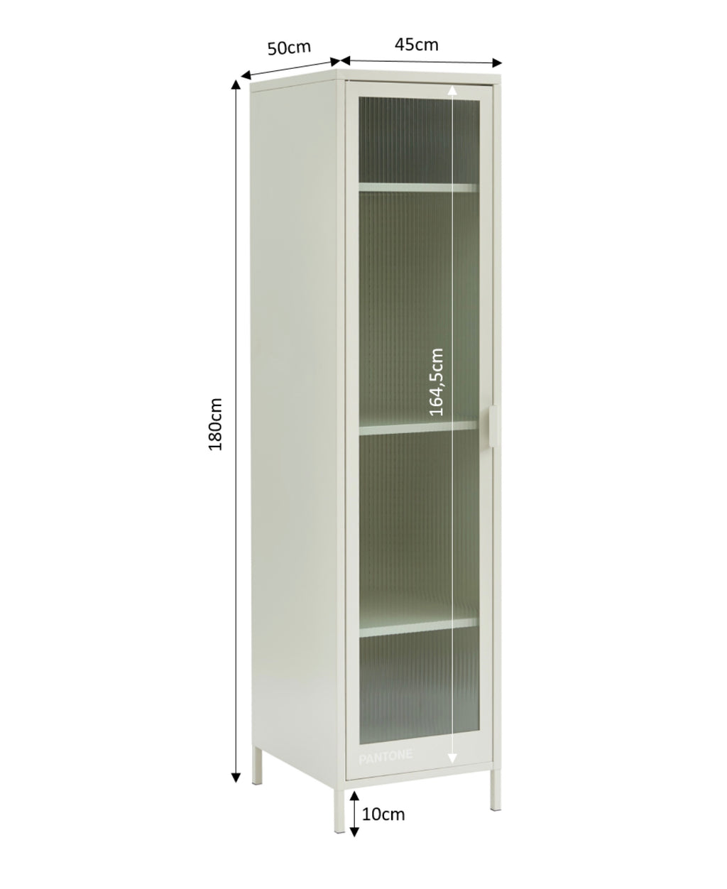 Cloakroom - Sand Beige - Fluted Glass Door