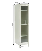 Cloakroom - Sand Beige - Fluted Glass Door
