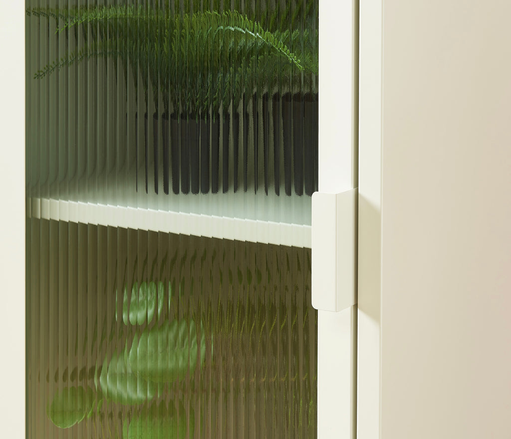 Cloakroom - Sand Beige - Fluted Glass Door