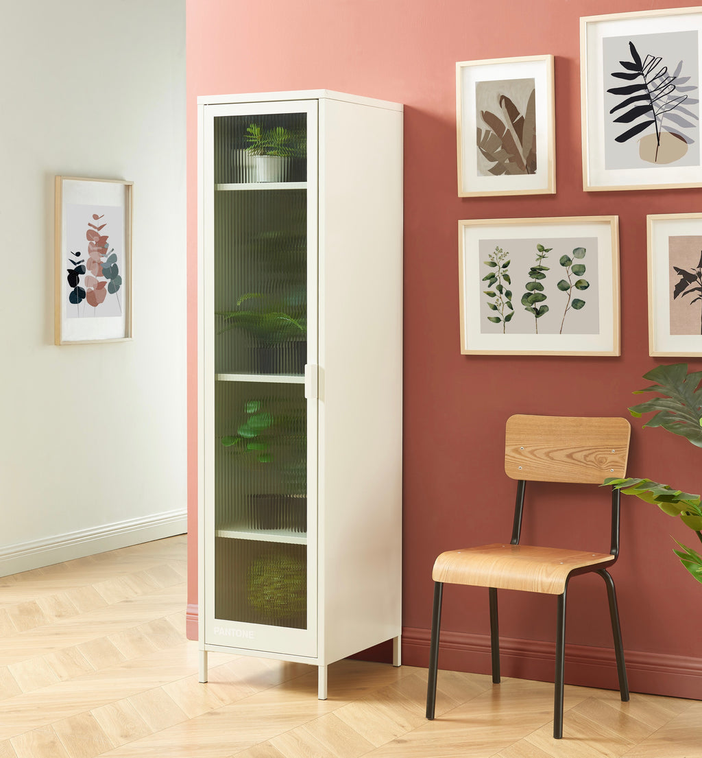 Cloakroom - Sand Beige - Fluted Glass Door