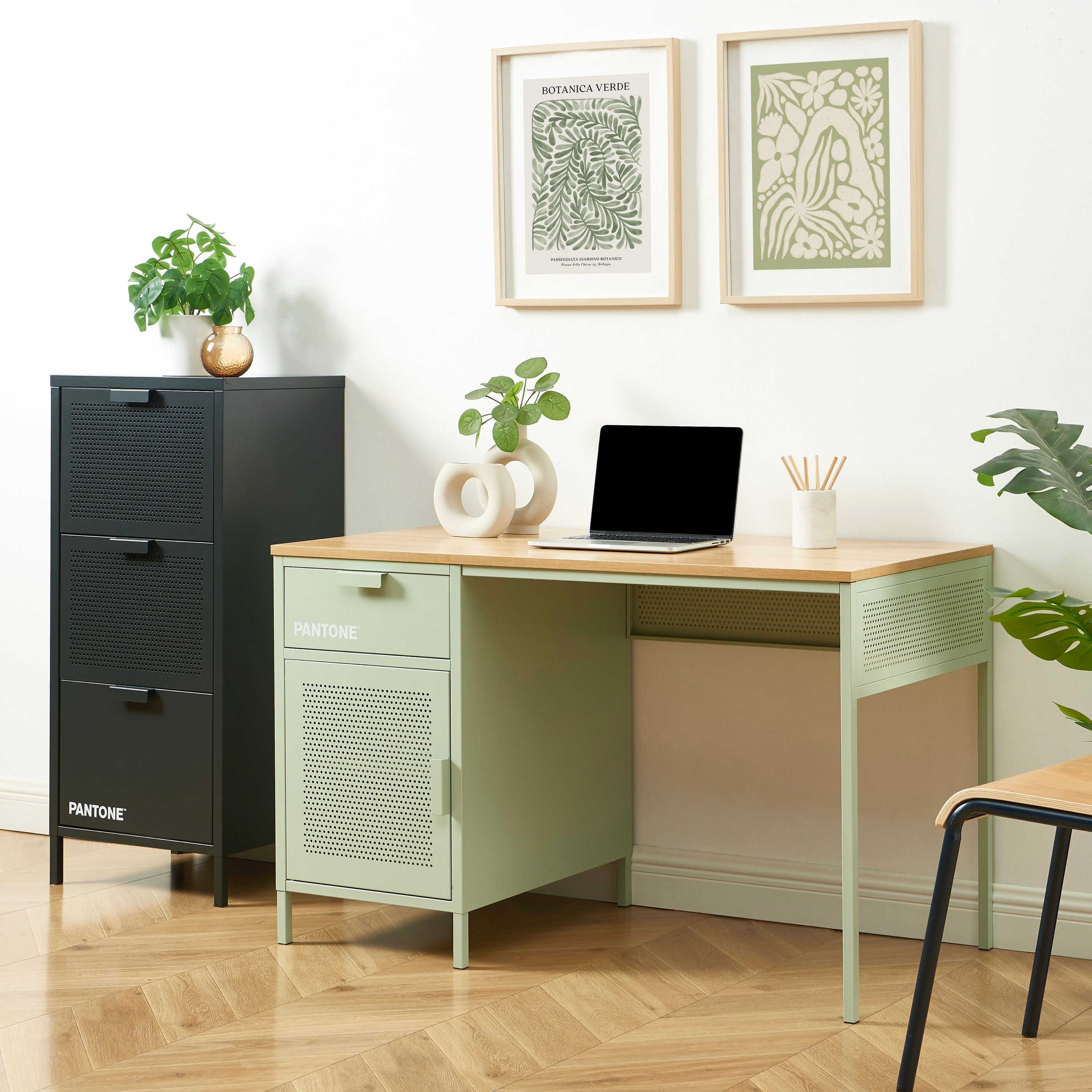 Desk - Metal - Almond Green