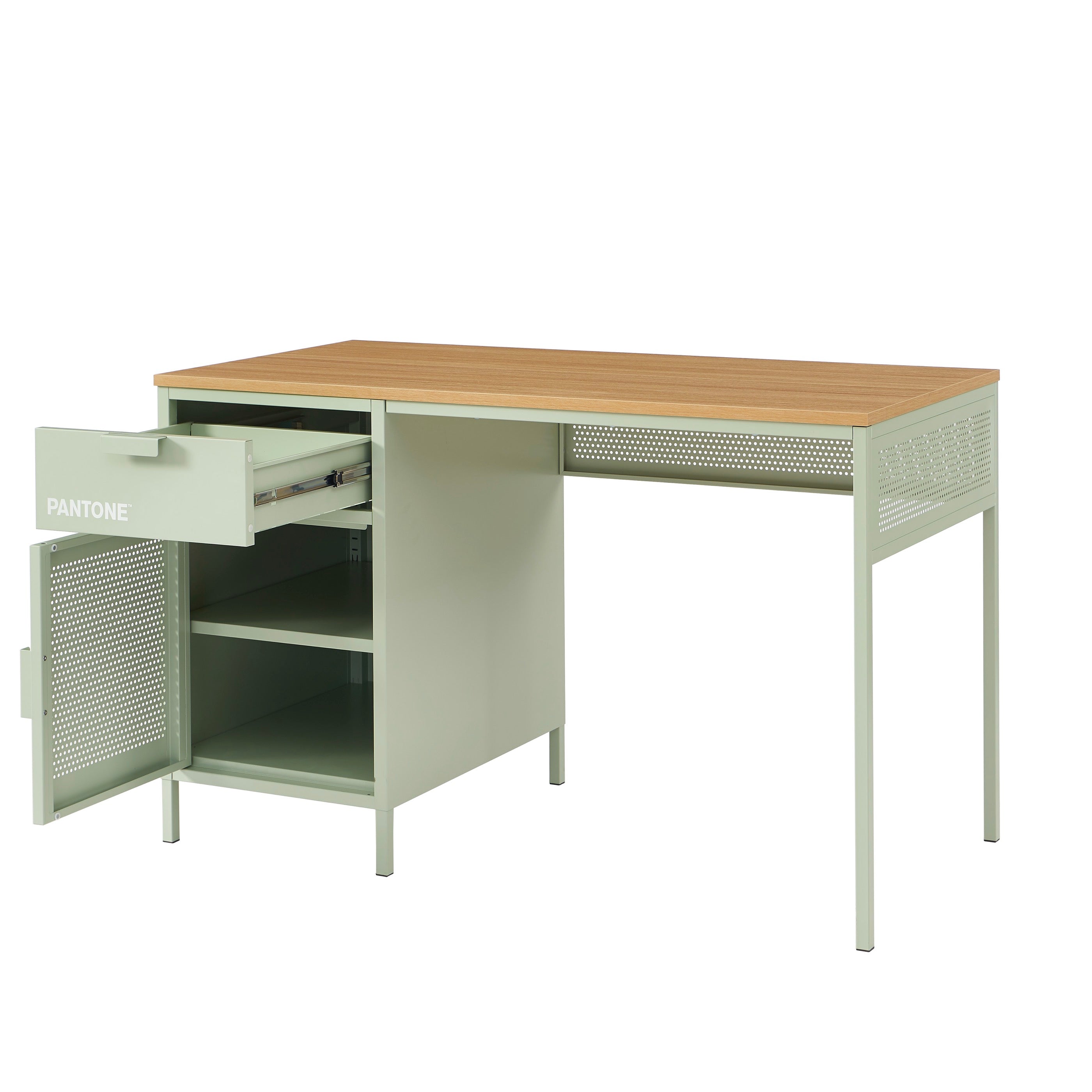Desk - Metal - Almond Green