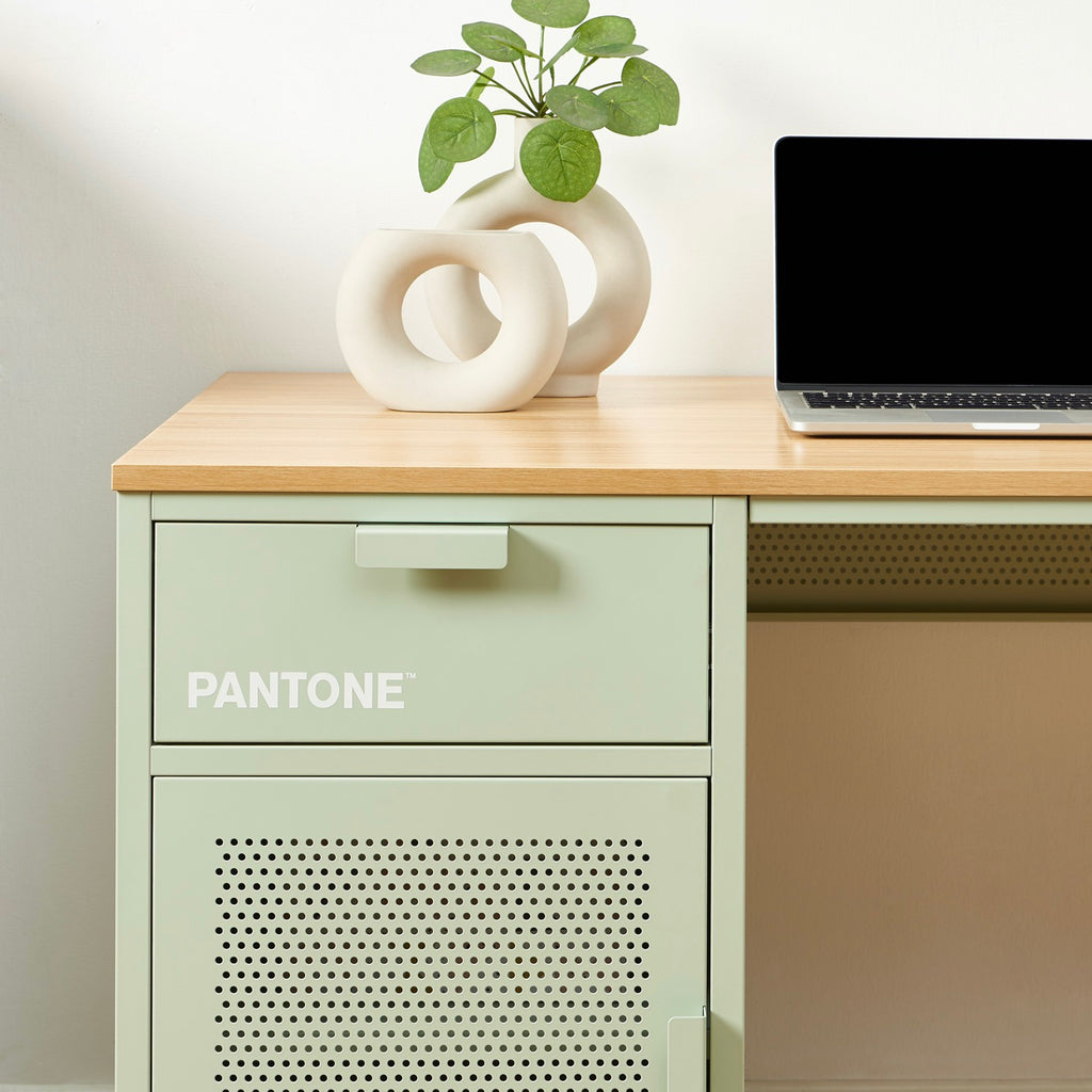 Desk - Metal - Almond Green