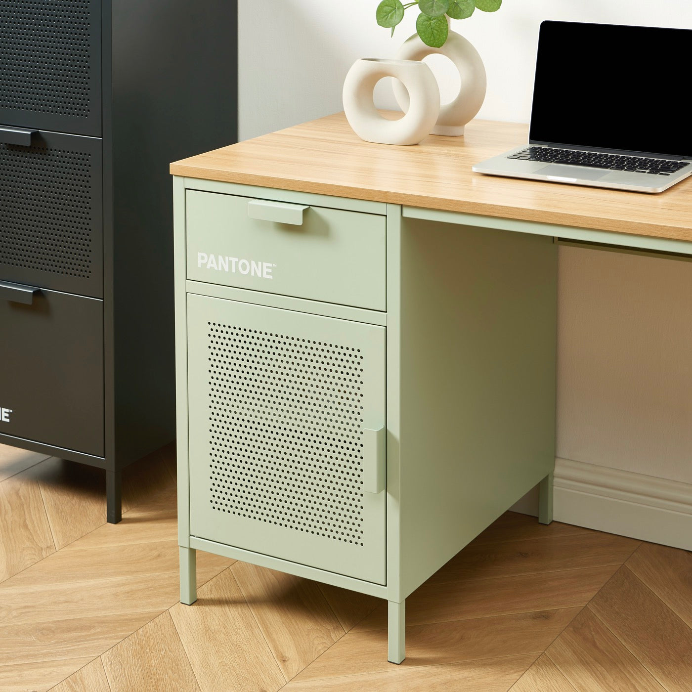 Desk - Metal - Almond Green
