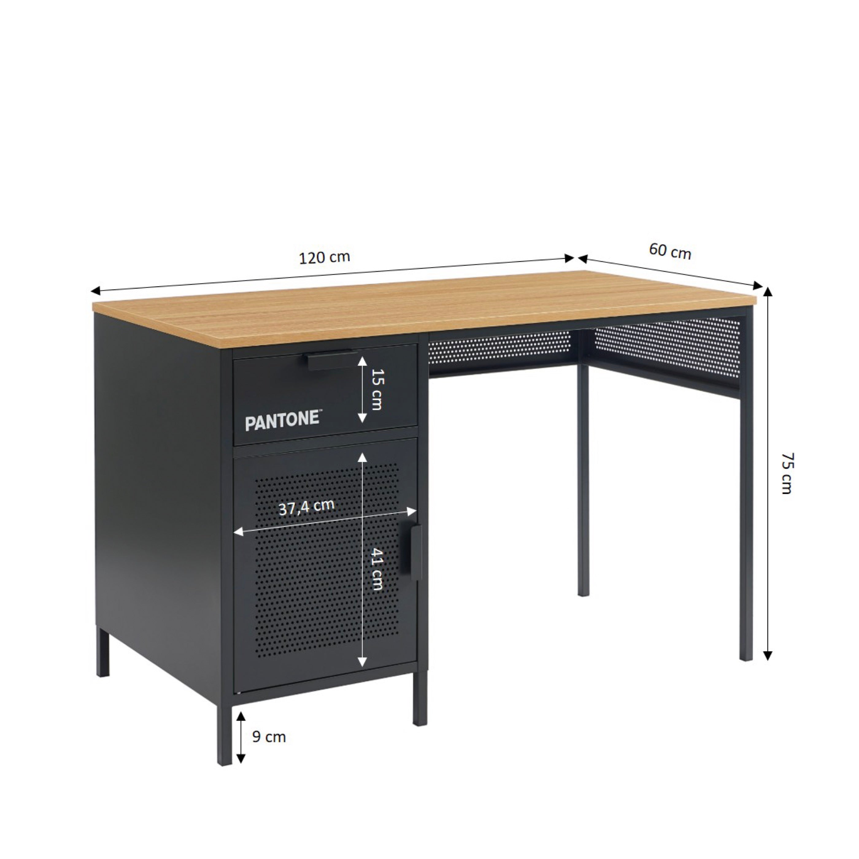 Desk - Metal - Anthracite Gray