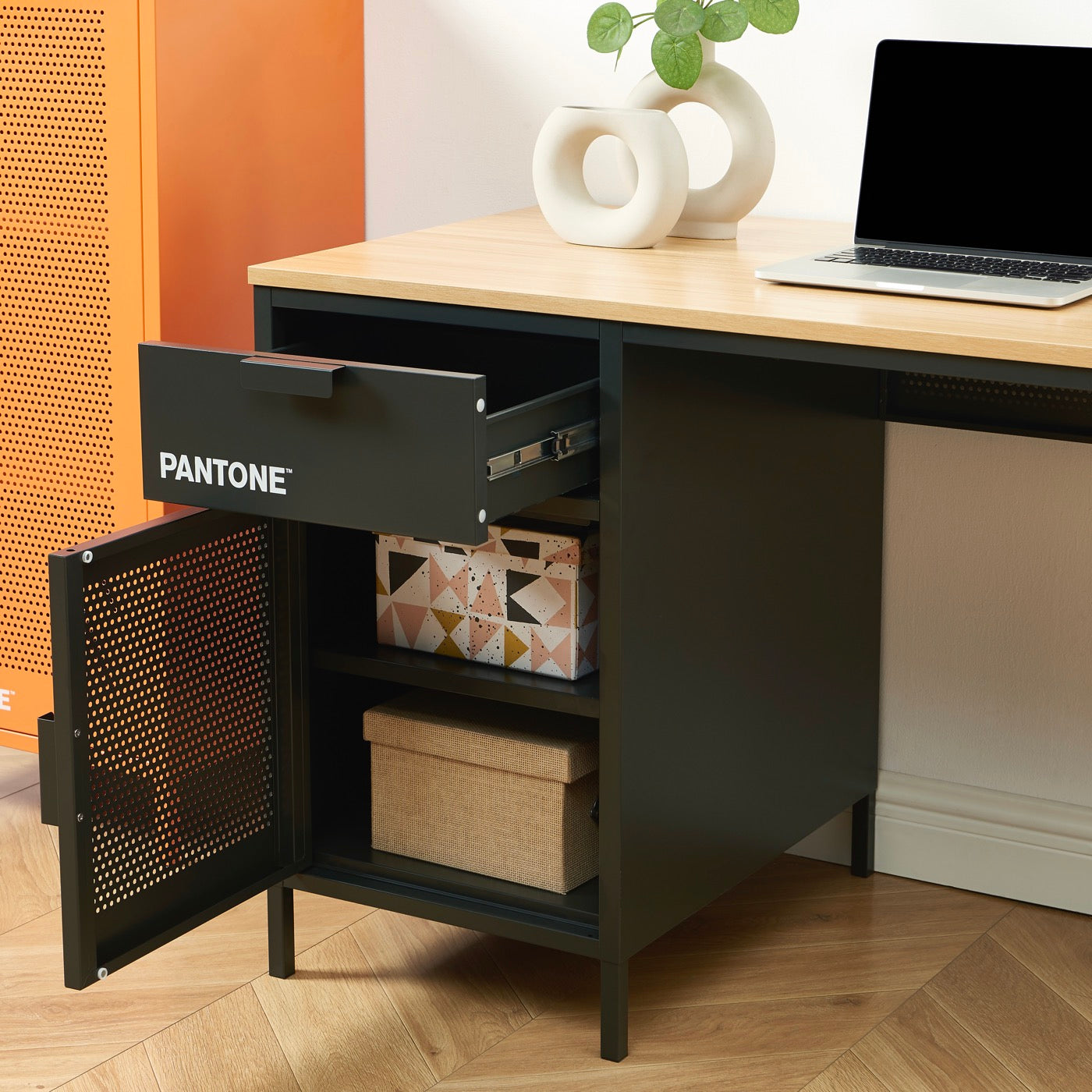 Desk - Metal - Anthracite Gray