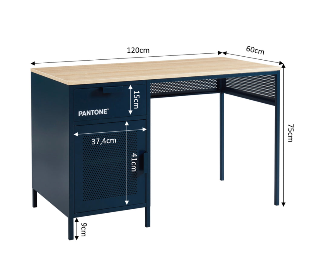 Desk - Metal - Midnight Blue