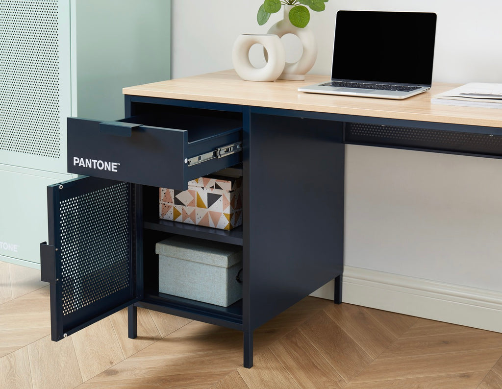 Desk - Metal - Midnight Blue