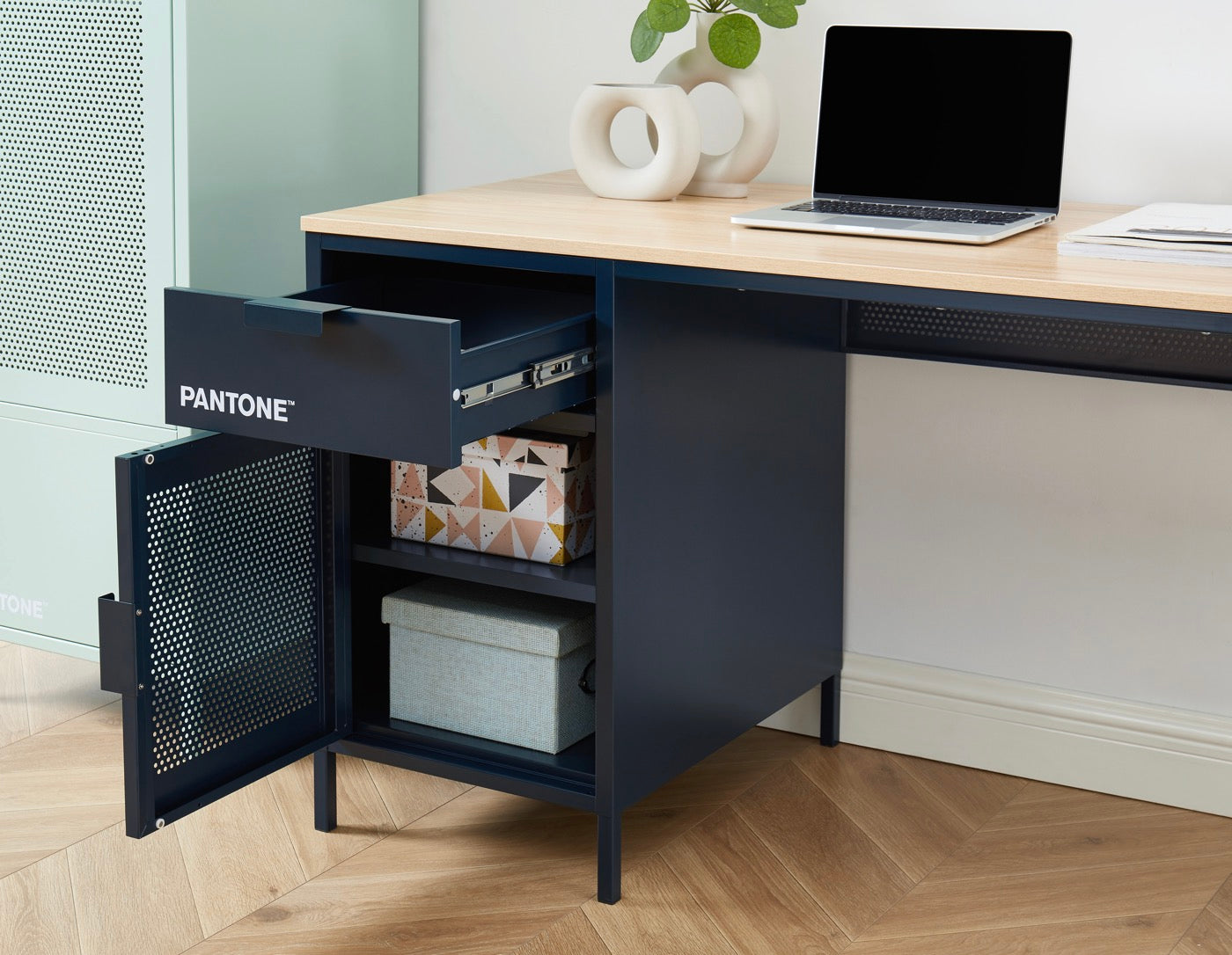 Desk - Metal - Midnight Blue