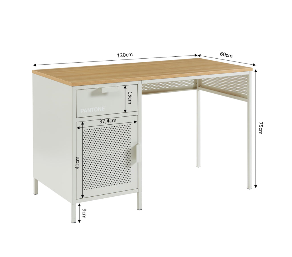 Bureau - Métal - Beige Sable