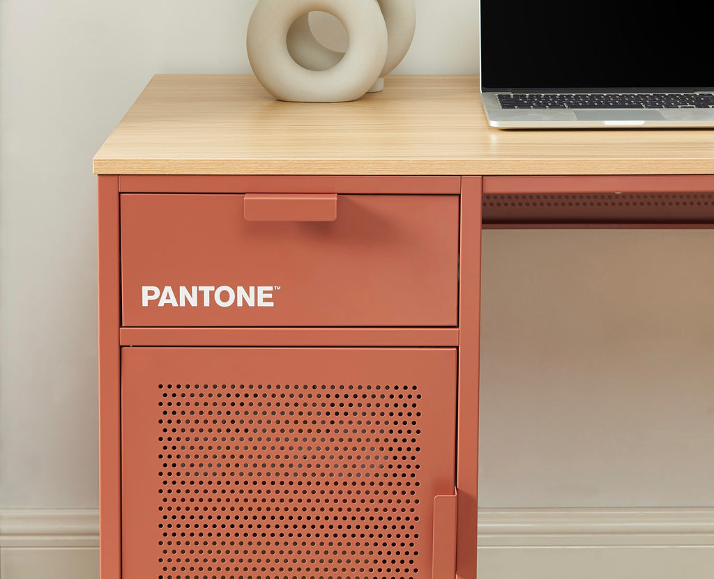 Desk - Metal - Terracotta