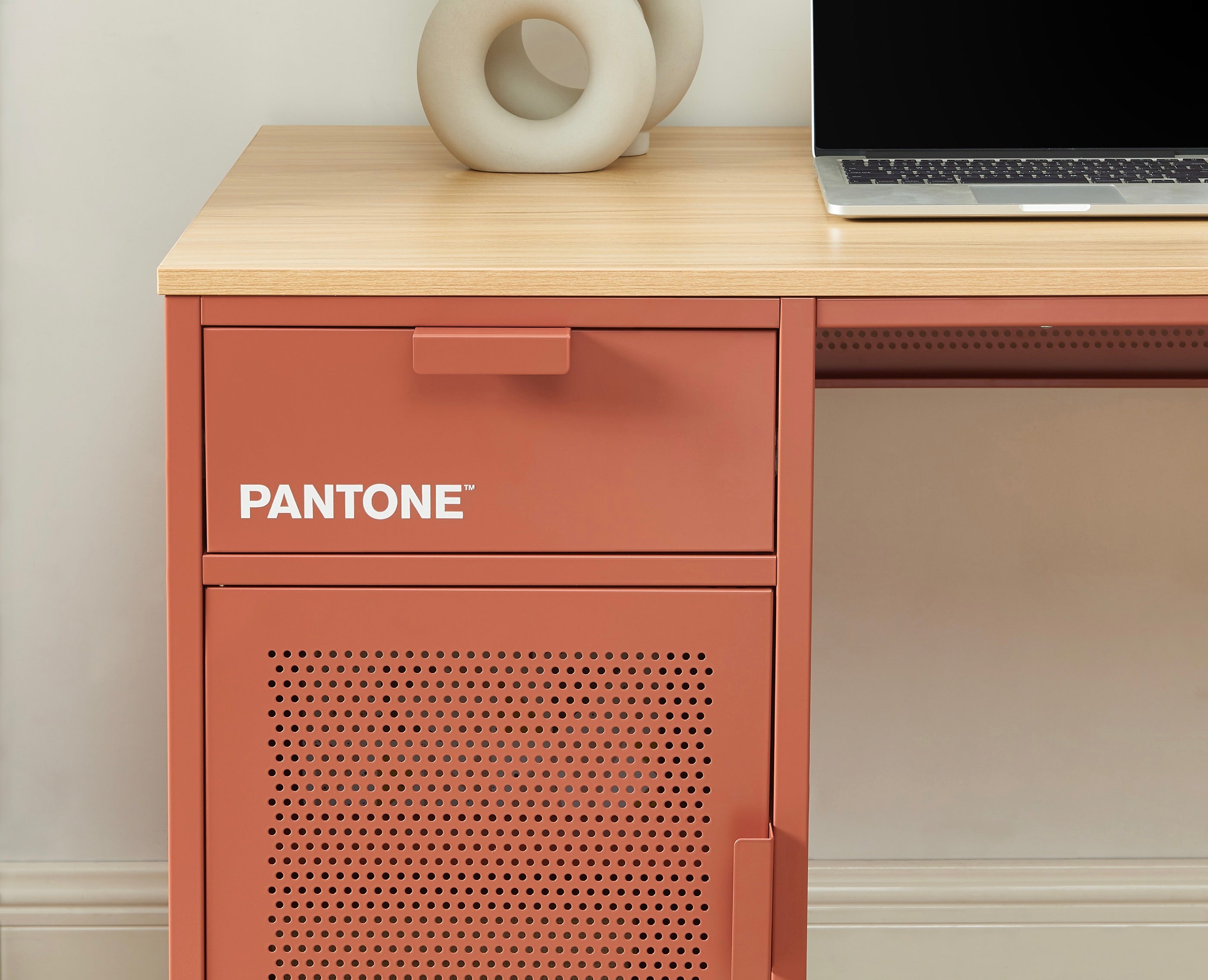 Desk - Metal - Terracotta