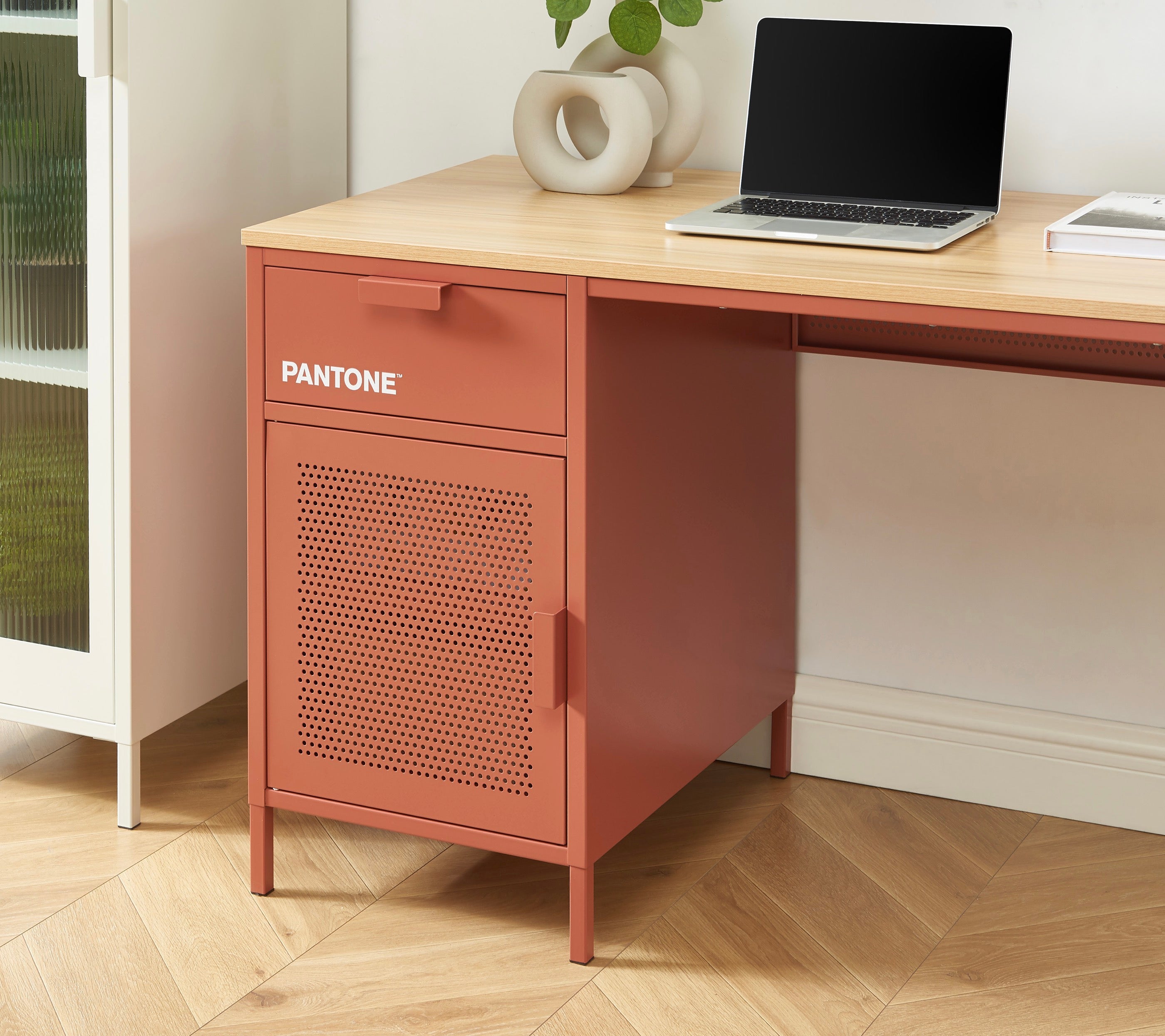 Desk - Metal - Terracotta
