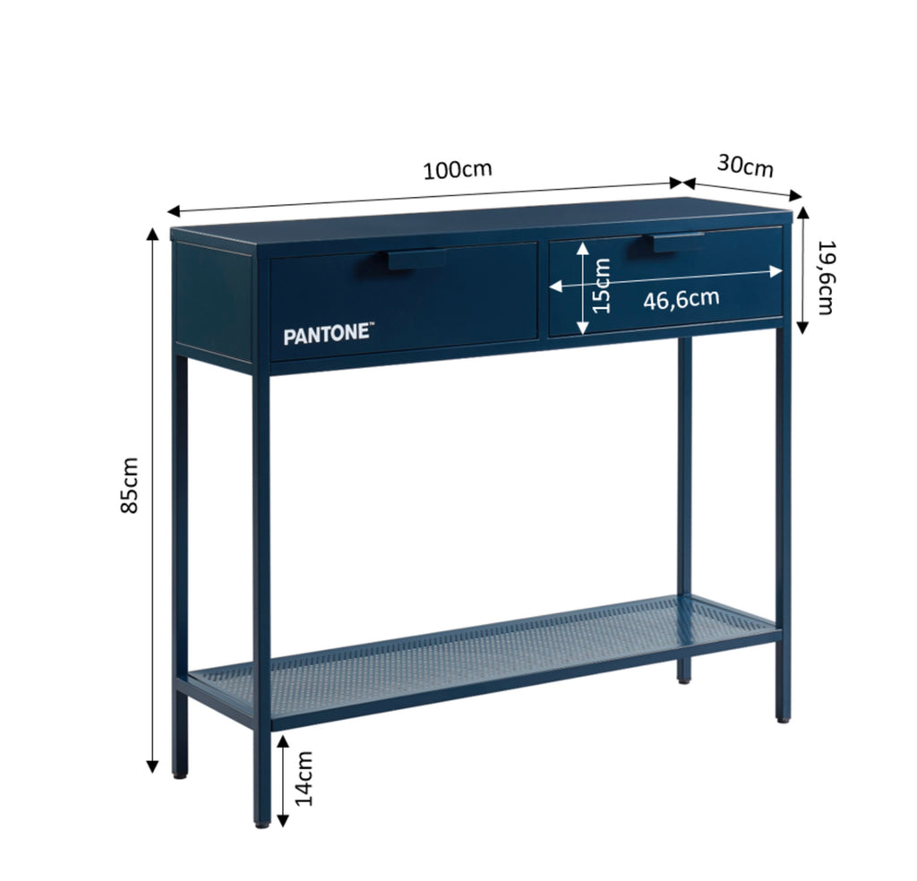Console Table - Metal - Midnight Blue