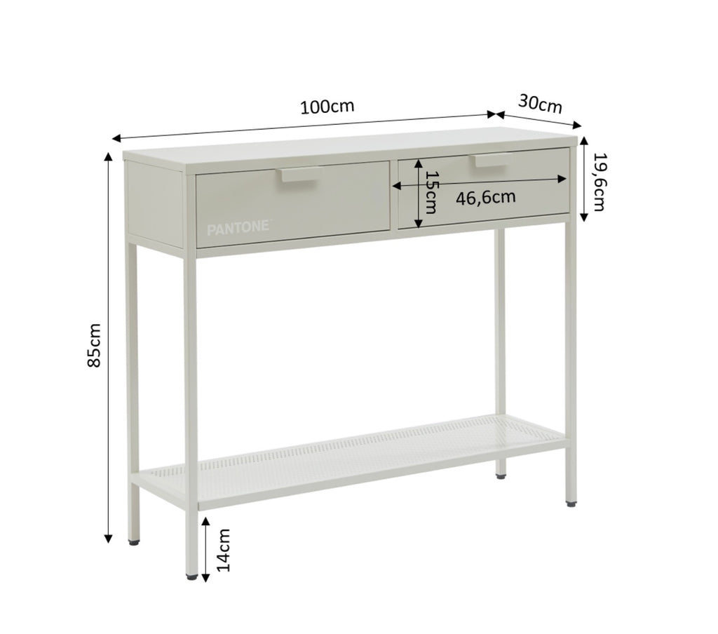 Console Table - Metal - Sand Beige