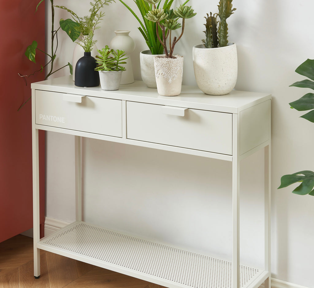 Console Table - Metal - Sand Beige