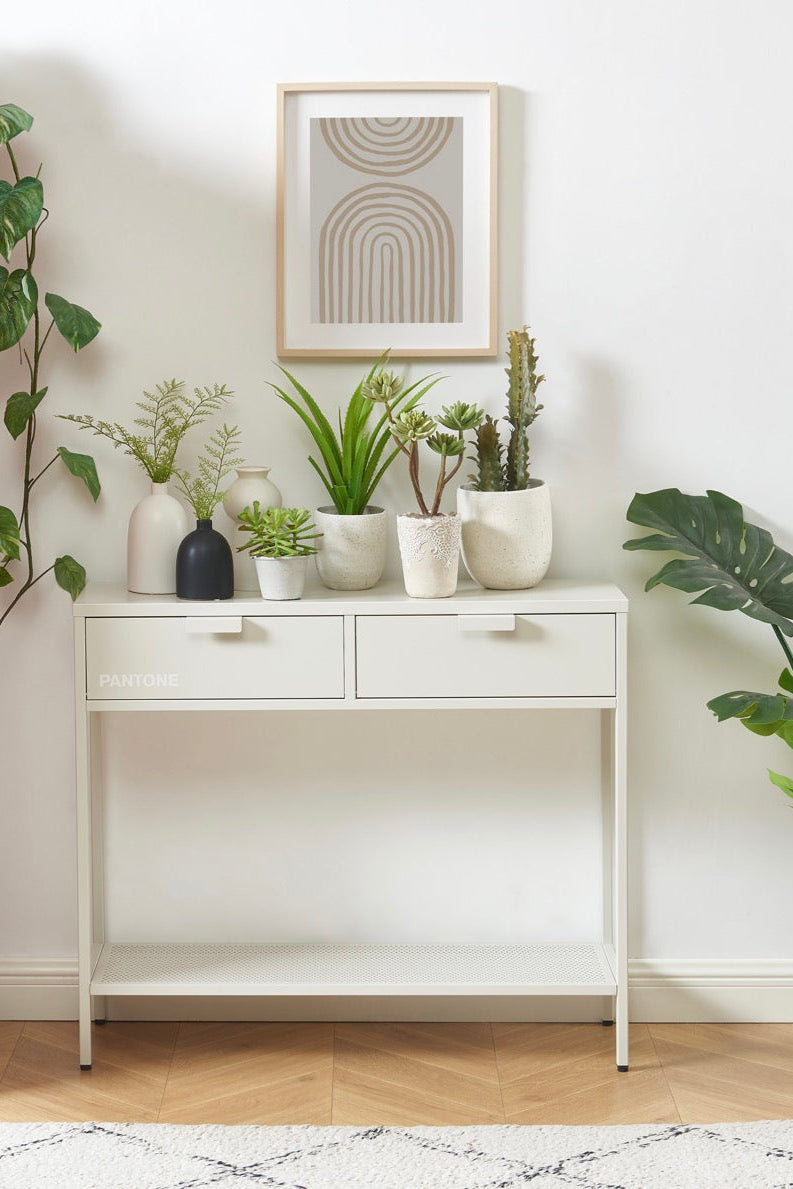 Console Table - Metal - Sand Beige