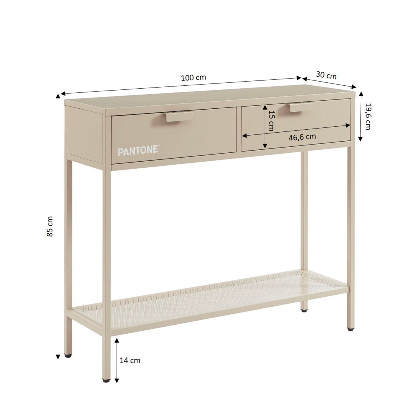 Console - Metal - Taupe