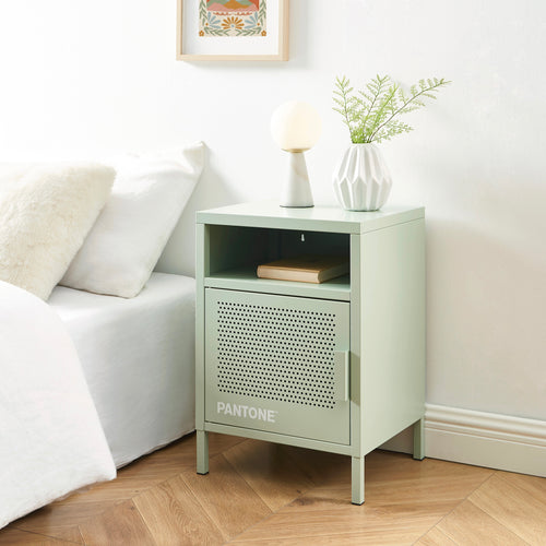 Table De Chevet - Métal - Vert Amande