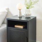 Table De Chevet - Métal - Gris Anthracite