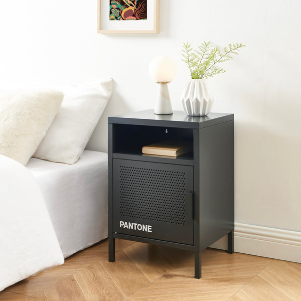 Table De Chevet - Métal - Gris Anthracite