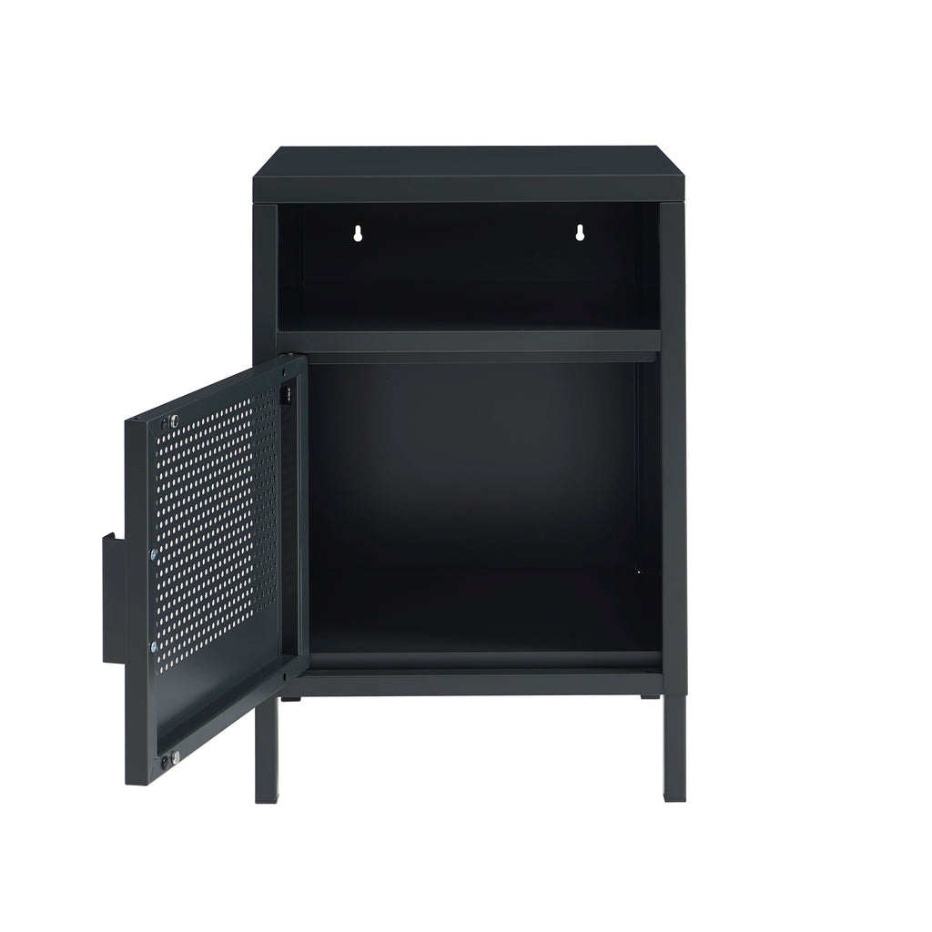 Table De Chevet - Métal - Gris Anthracite