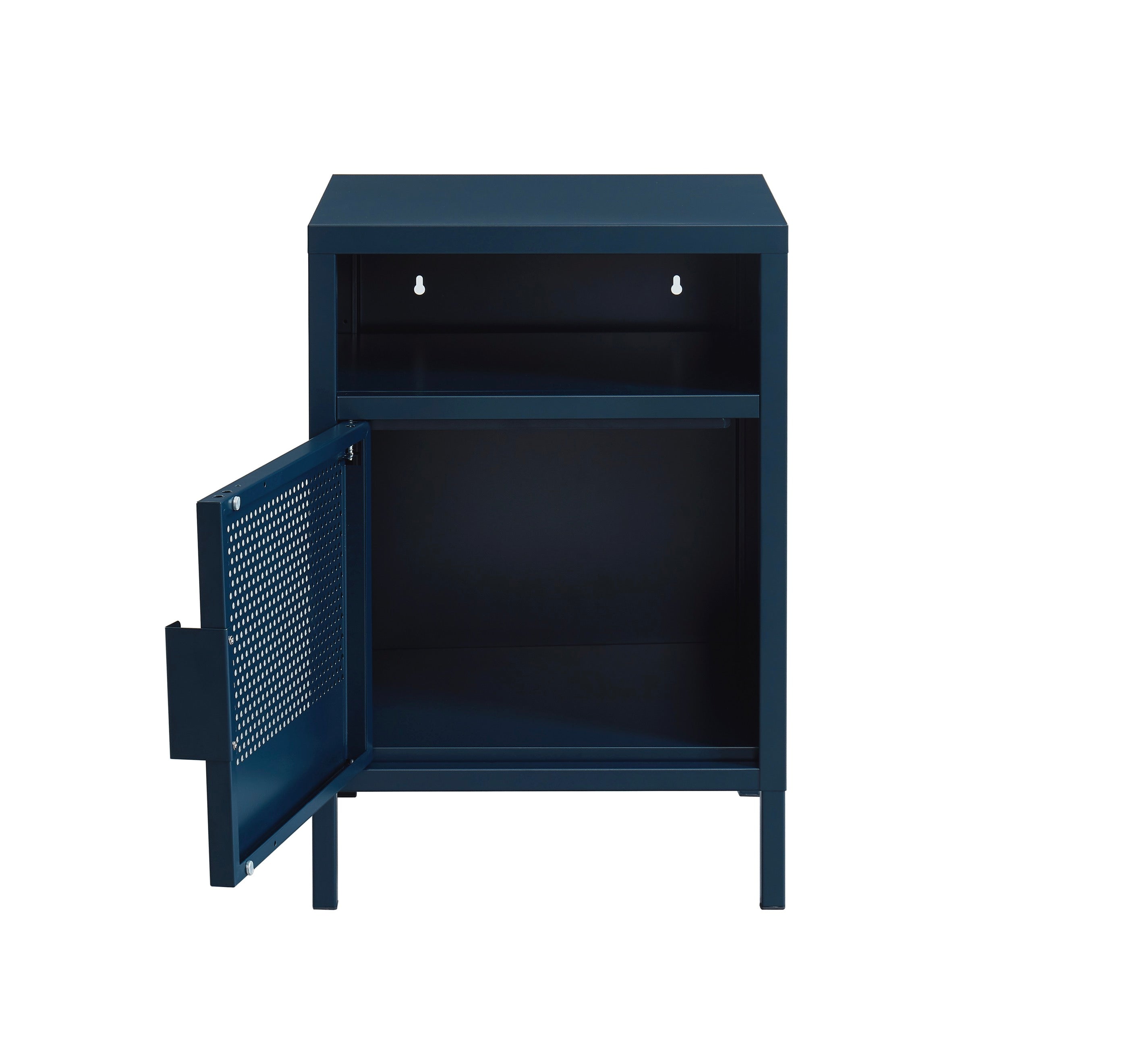 Table De Chevet - Métal - Bleu Nuit
