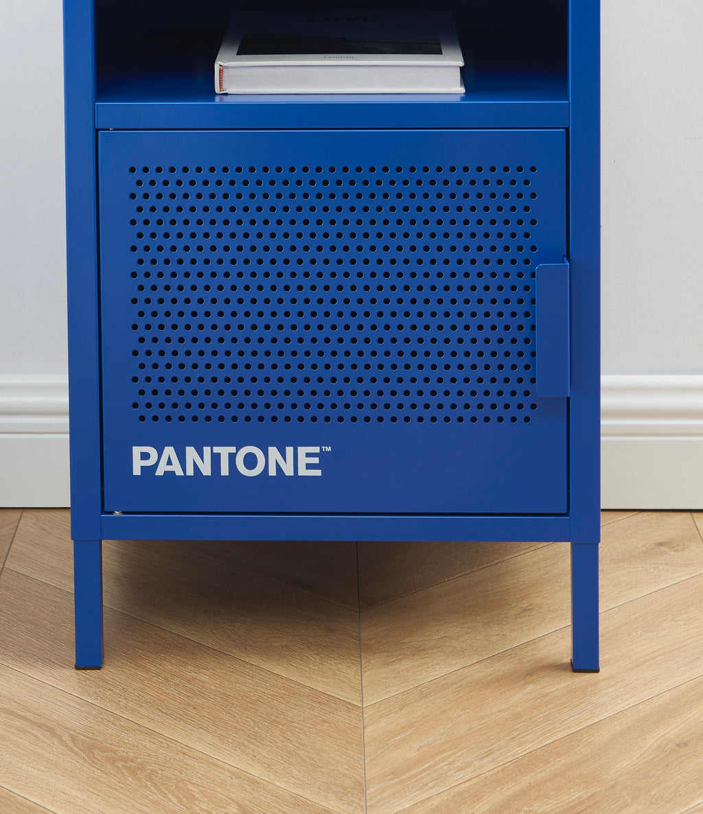 Table De Chevet - Métal - Bleu Électrique