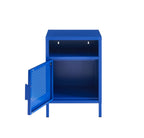 Table De Chevet - Métal - Bleu Électrique