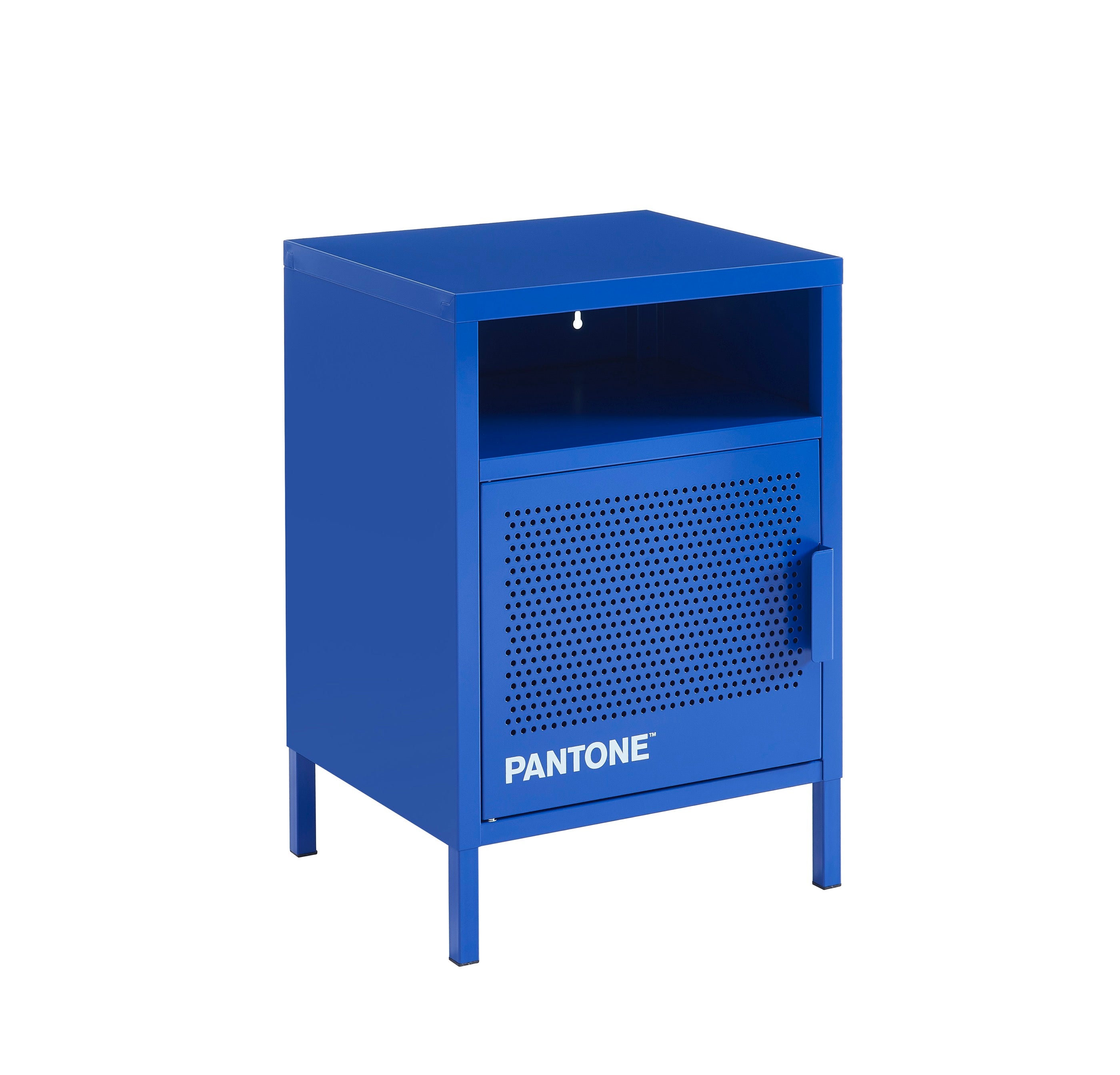 Table De Chevet - Métal - Bleu Électrique