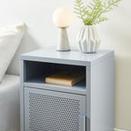 Table De Chevet - Métal - Gris Bleu