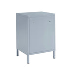 Table De Chevet - Métal - Gris Bleu