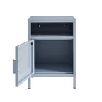 Table De Chevet - Métal - Gris Bleu