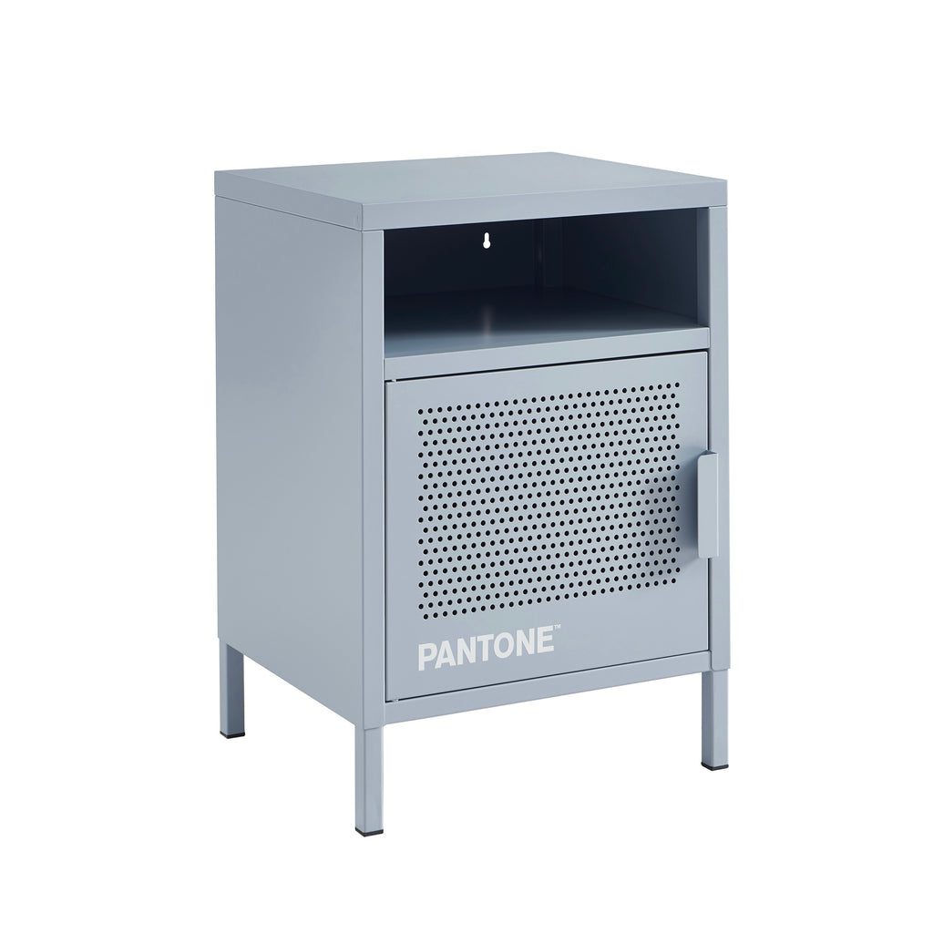 Table De Chevet - Métal - Gris Bleu