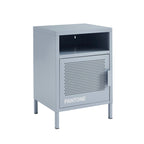 Table De Chevet - Métal - Gris Bleu