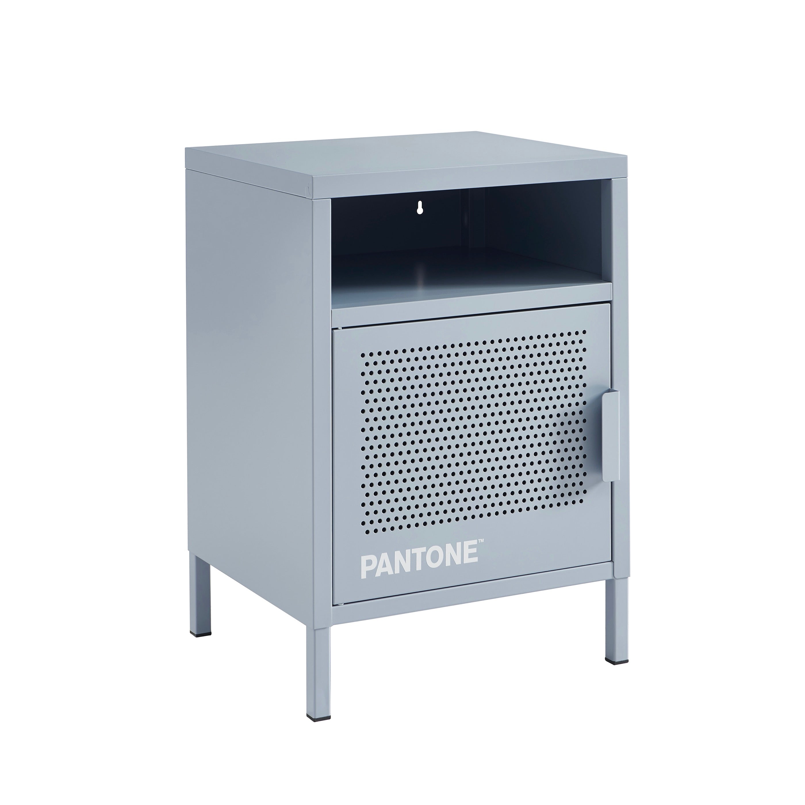 Table De Chevet - Métal - Gris Bleu