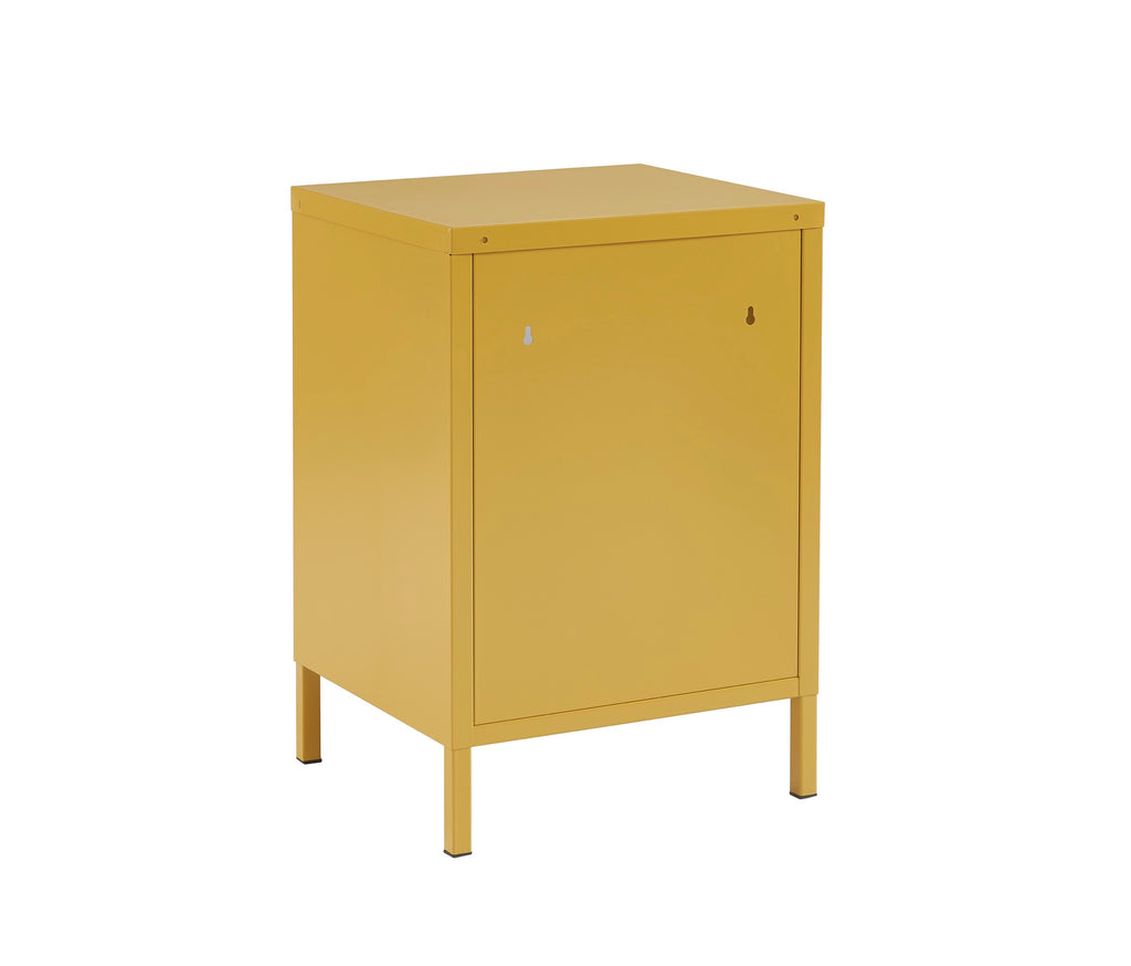 Table De Chevet - Métal - Jaune Moutarde