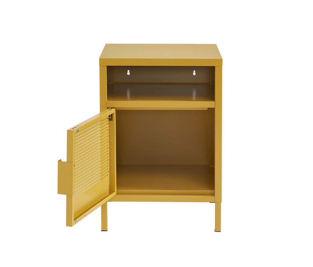 Table De Chevet - Métal - Jaune Moutarde