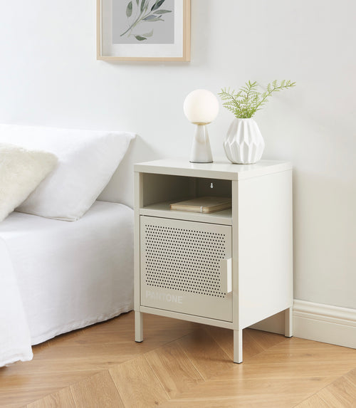 Table De Chevet - Métal - Beige Sable