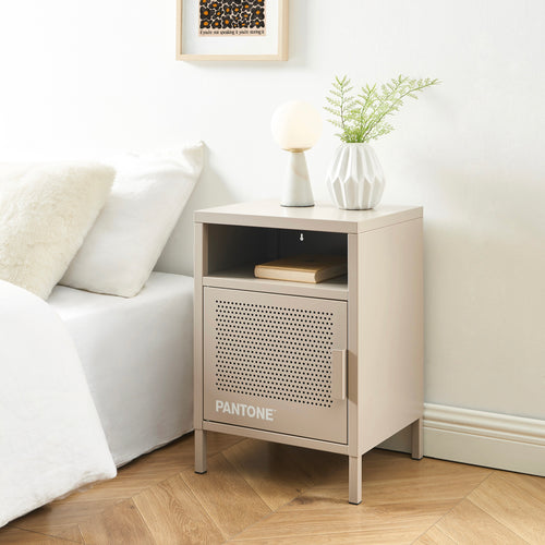 Table De Chevet - Métal - Taupe