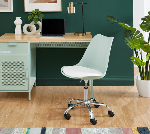 Chaise De Bureau À Roulettes - Vert Menthe