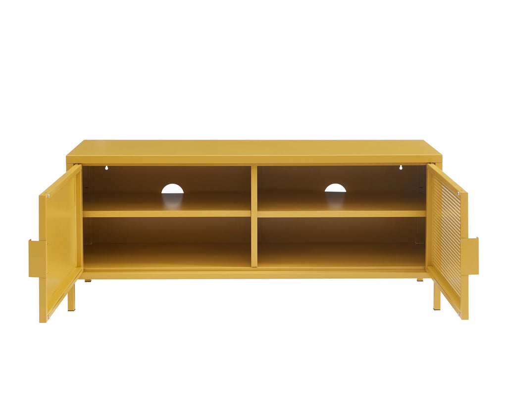 Meuble Tv - Métal - Jaune Moutarde