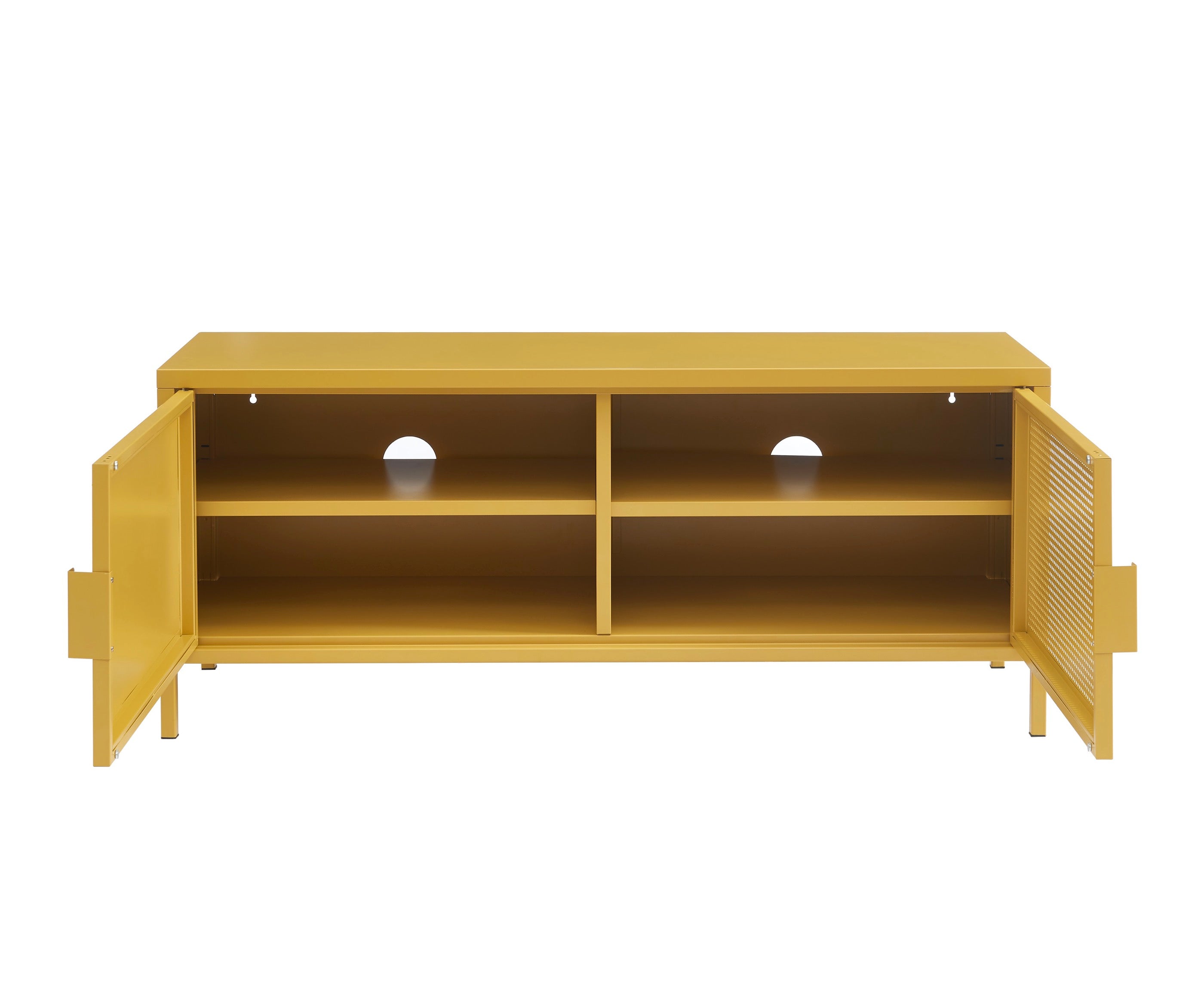 Meuble Tv - Métal - Jaune Moutarde